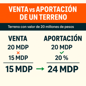 Vender un Terreno o Aportarlo, ¿qué es mejor?